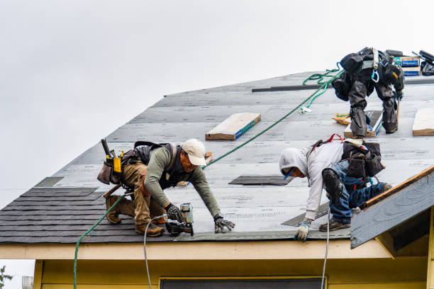 Professional Roof Installation technician working in Milan, OH
